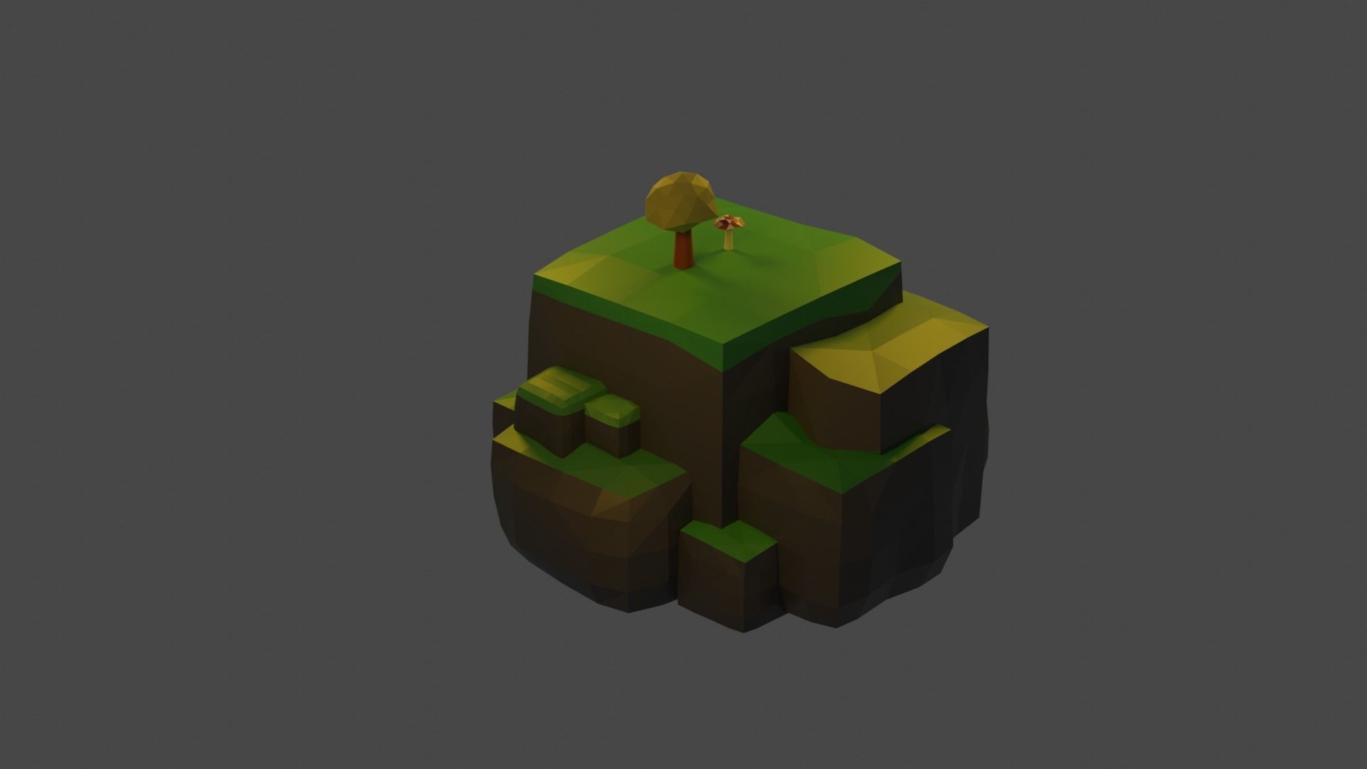 Low Poly Rock Cliff Free low-poly 3D model_2