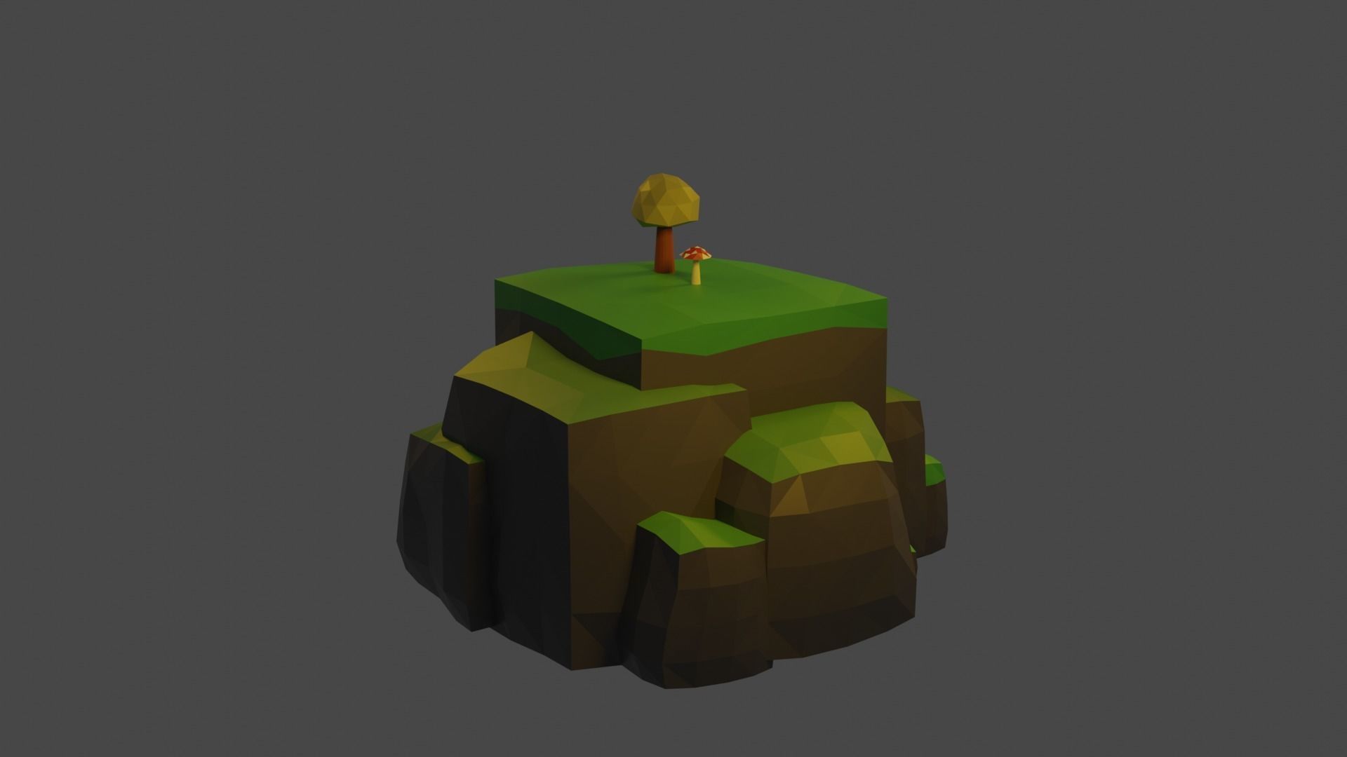 Low Poly Rock Cliff Free low-poly 3D model_4