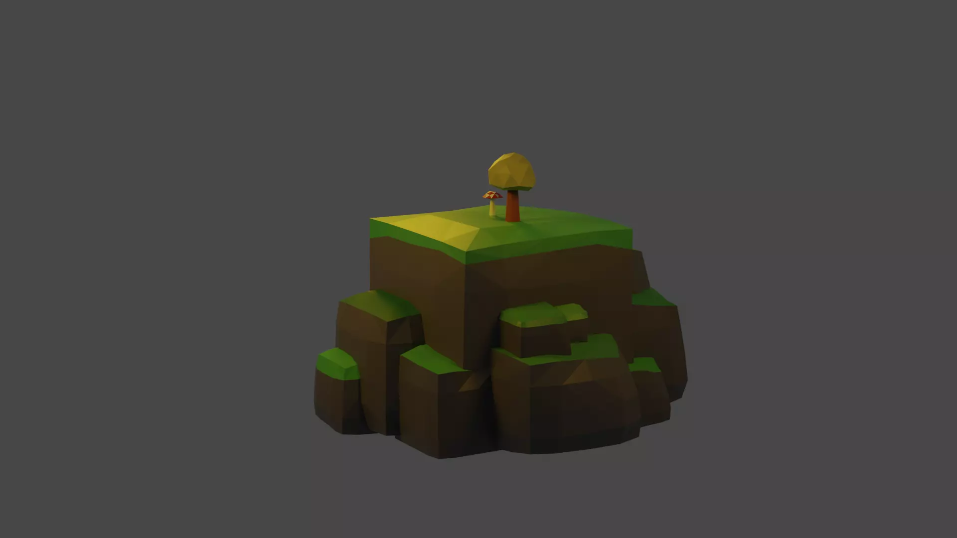 Low Poly Rock Cliff Free low-poly 3D model_0