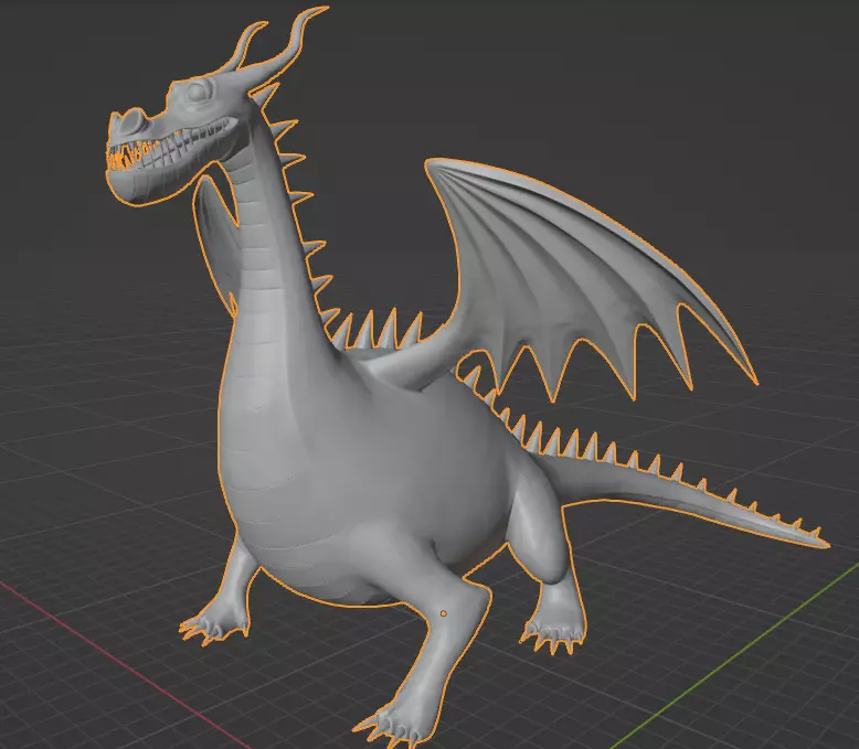 Dragon 3d model one piece 3D print model_0