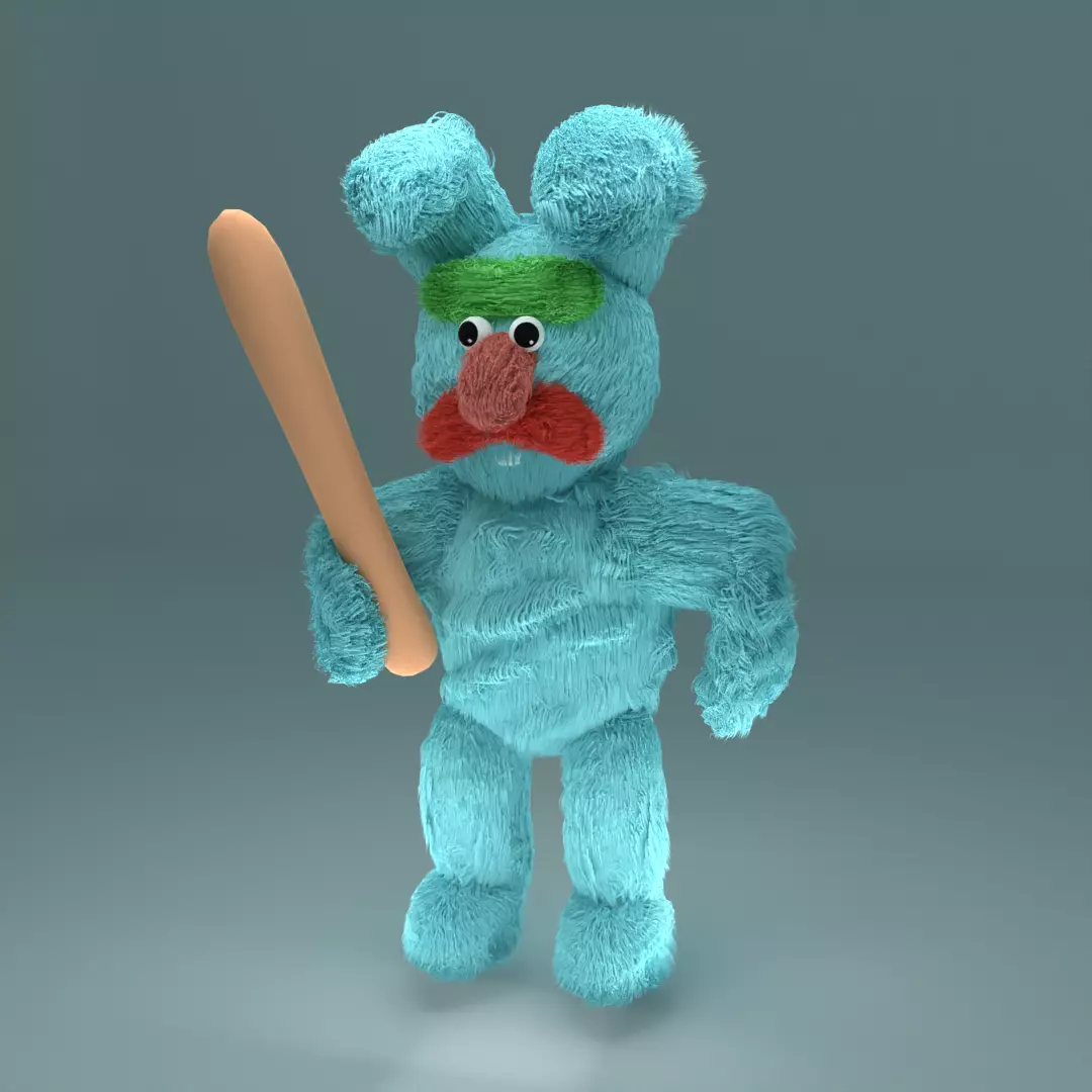 bonboney low poly character Low-poly 3D model_0