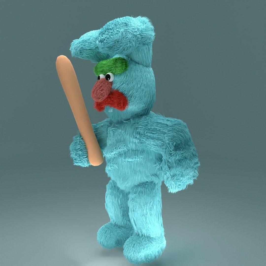 bonboney low poly character Low-poly 3D model_3