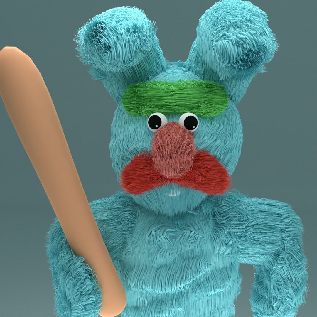 bonboney low poly character Low-poly 3D model_1