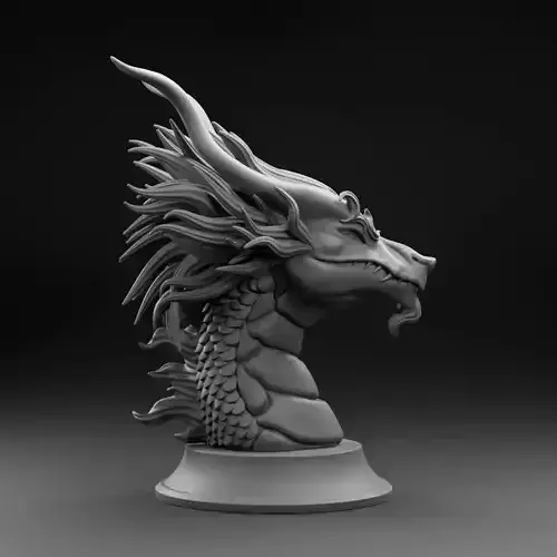 Dragon bust 3D print model