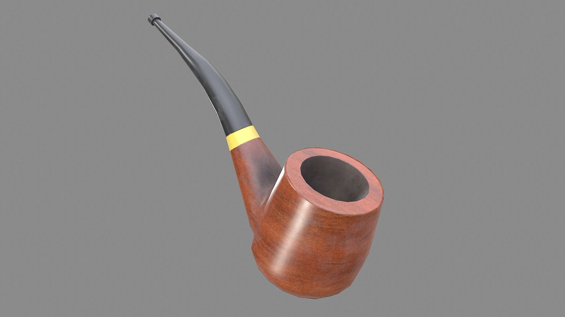 Smoking Pipe Low-poly 3D model_3