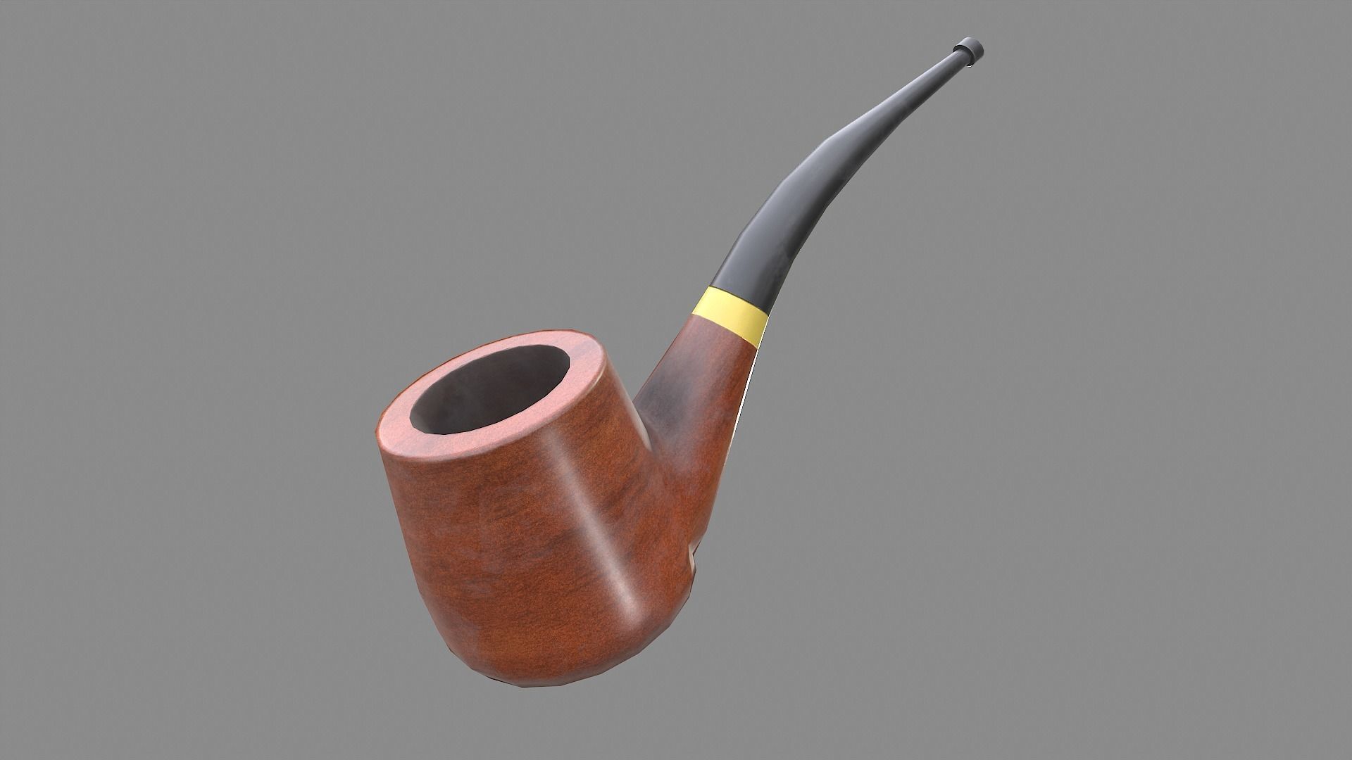 Smoking Pipe Low-poly 3D model_1