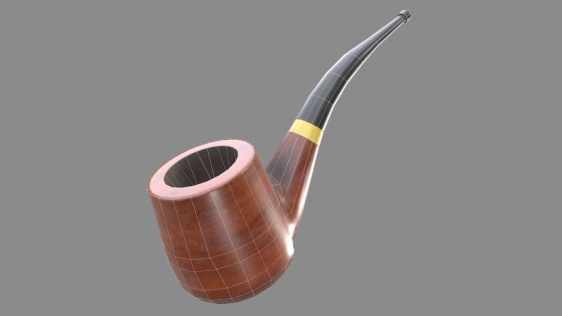 Smoking Pipe Low-poly 3D model_5
