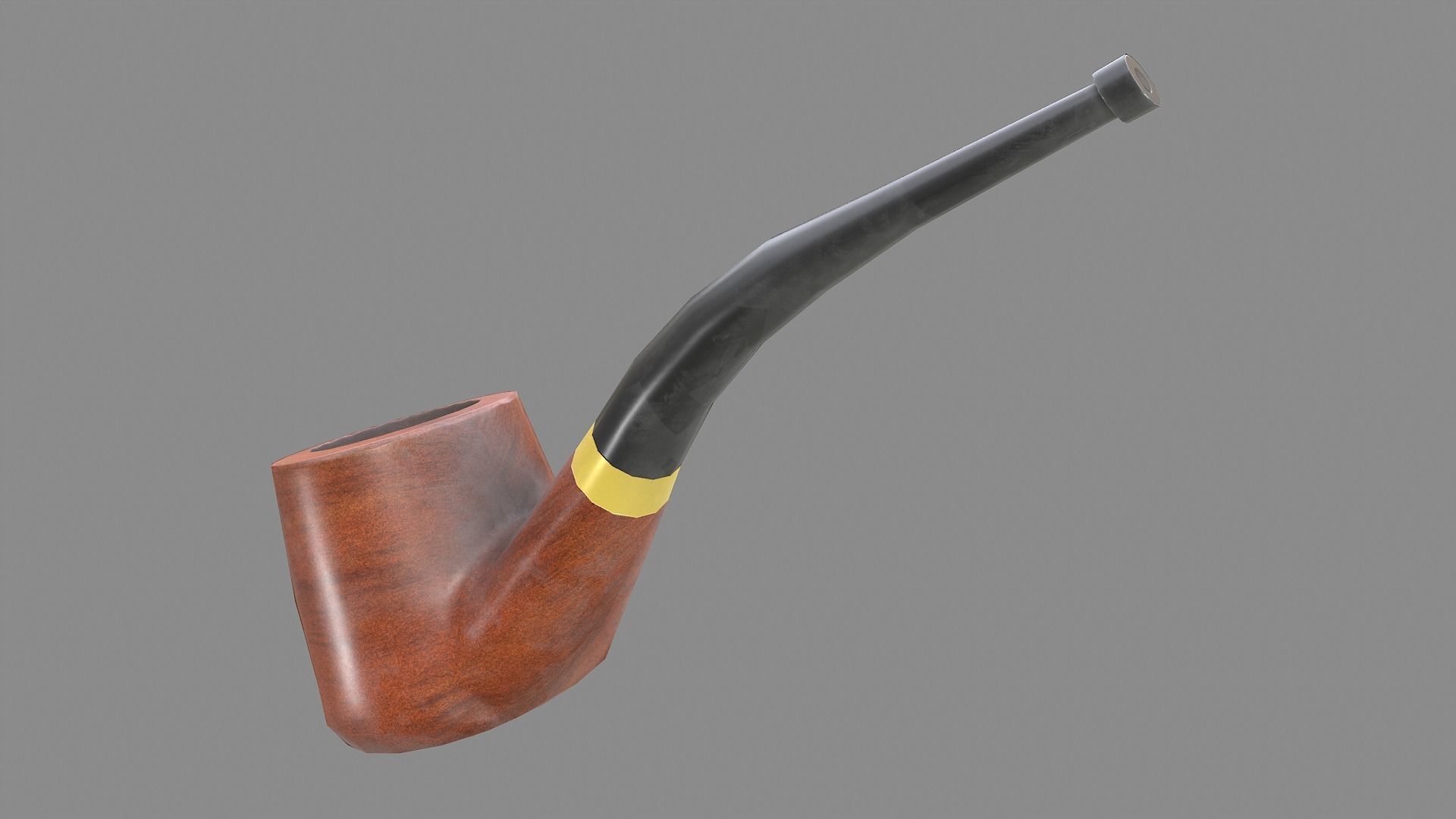 Smoking Pipe Low-poly 3D model_2