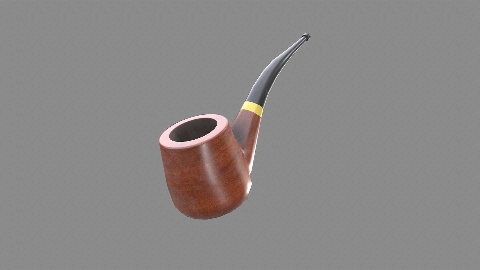 Smoking Pipe Low-poly 3D model_4