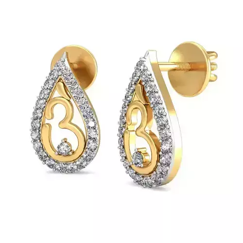 Solitaire Women Flower Drop Earring