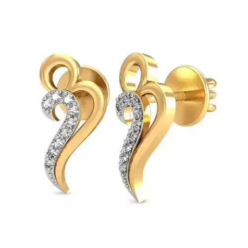  Women Flower Drop Earring 3dm STL OBJ FBX Render Details 3D print model