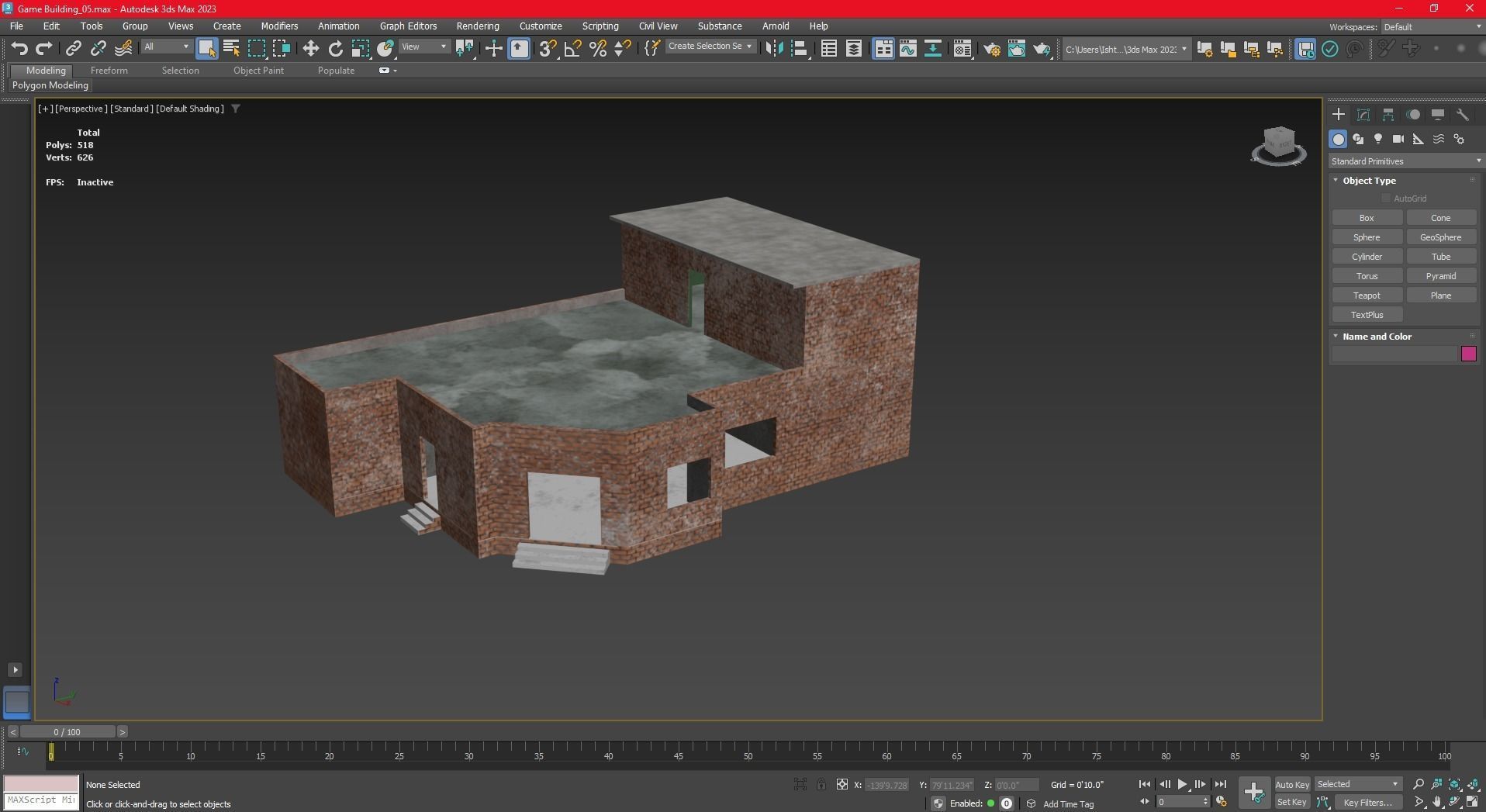 Game Building With PBR Texture and Low-poly 3D model_10