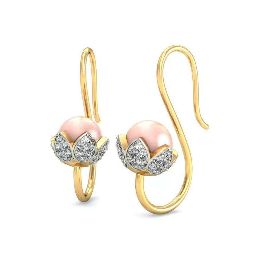 Solitaire Women Earring 3D print model