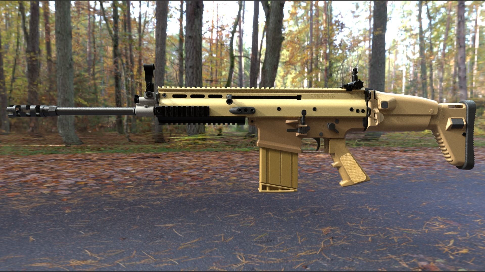 FN SCAR 17S NRCH 3D model_4
