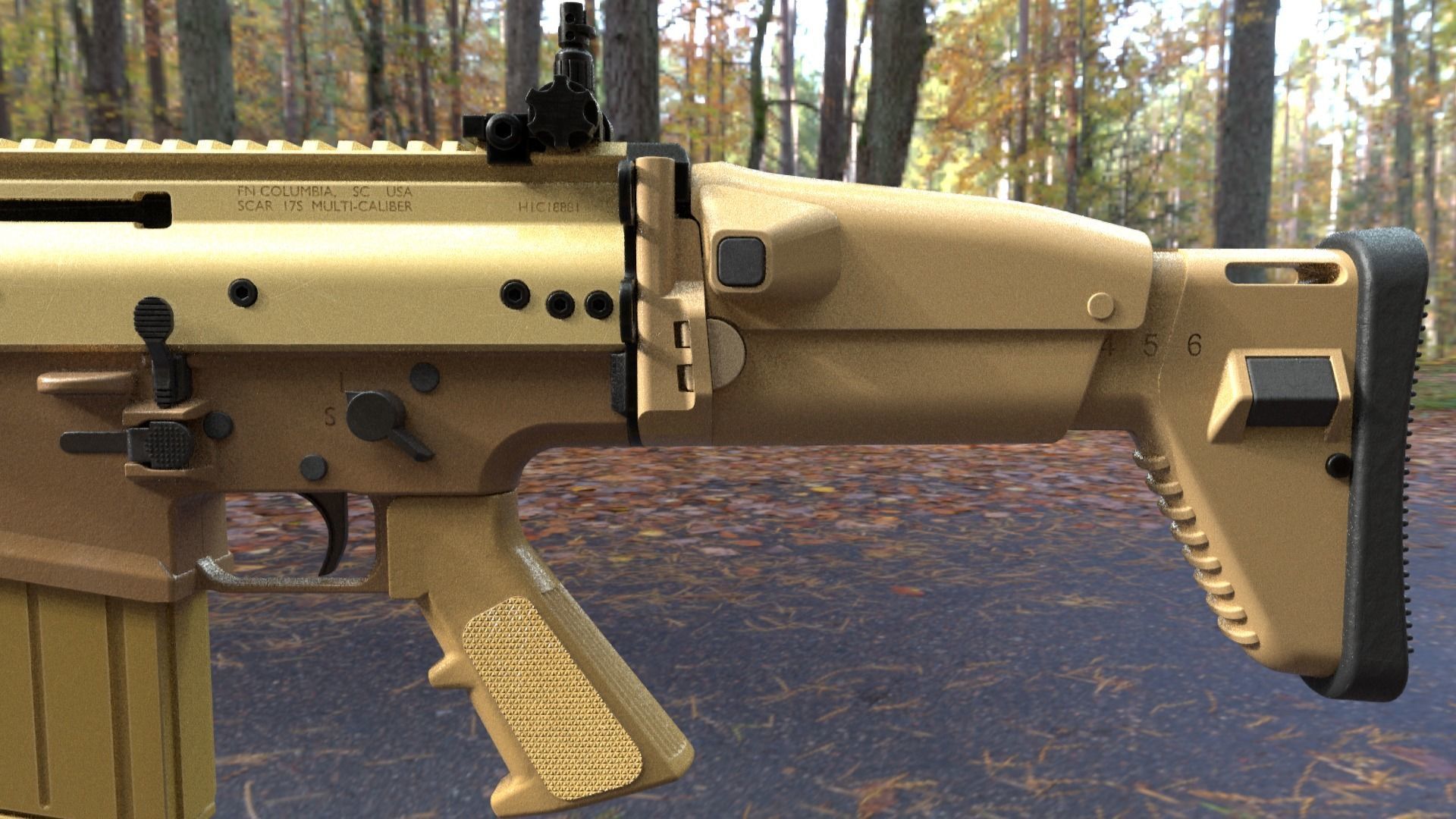 FN SCAR 17S NRCH 3D model_8