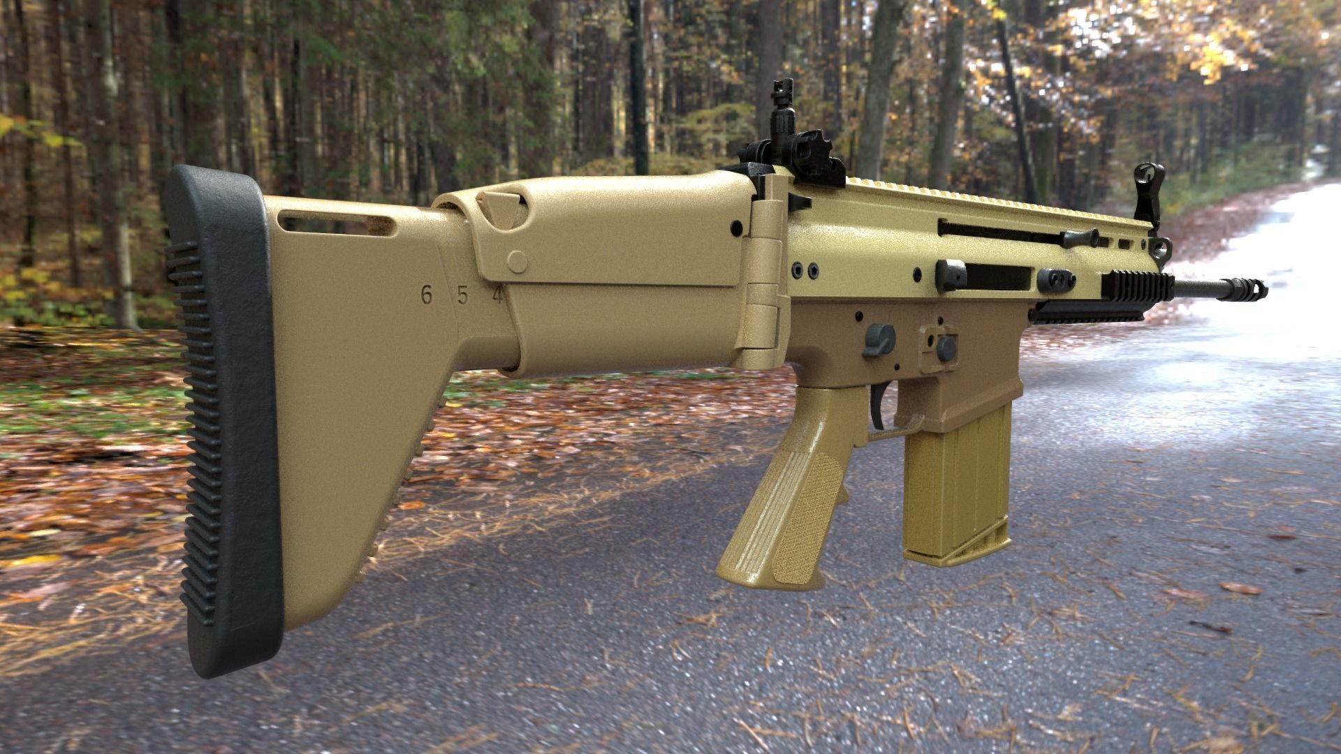 FN SCAR 17S NRCH 3D model_9