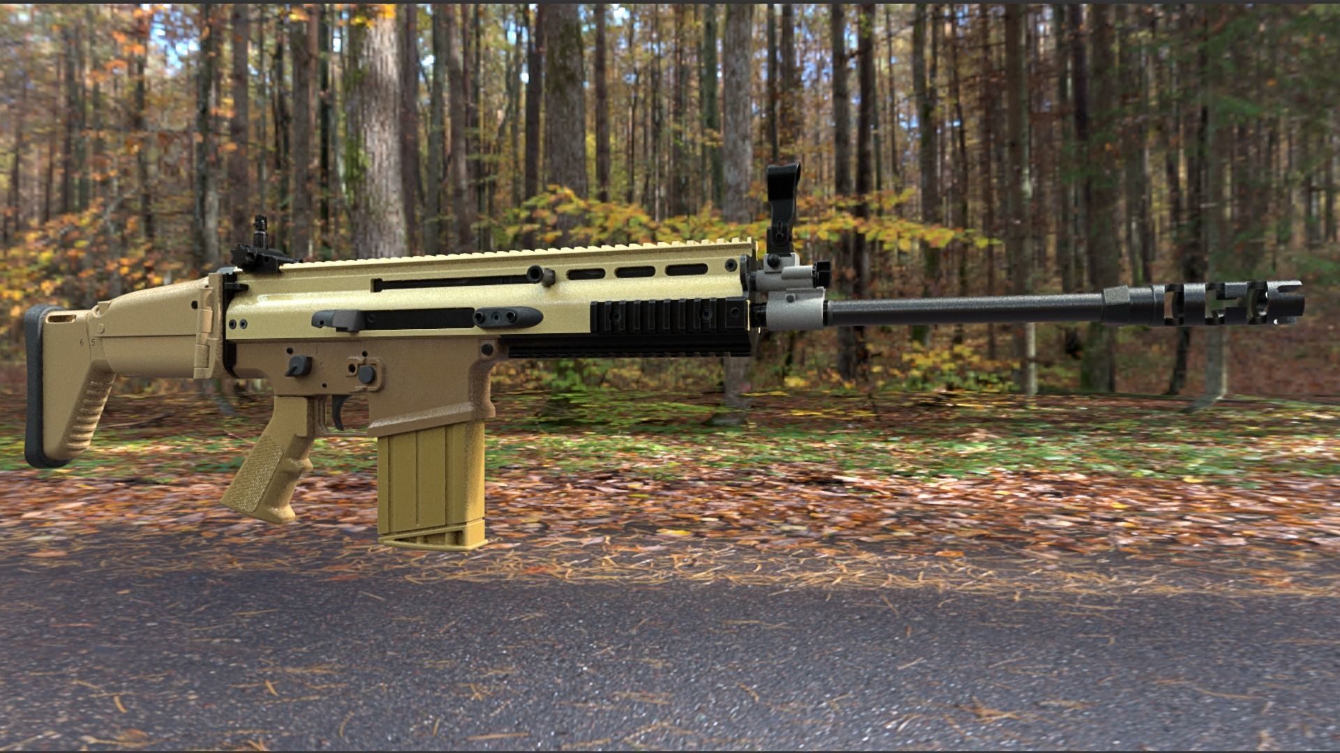 FN SCAR 17S NRCH 3D model_1