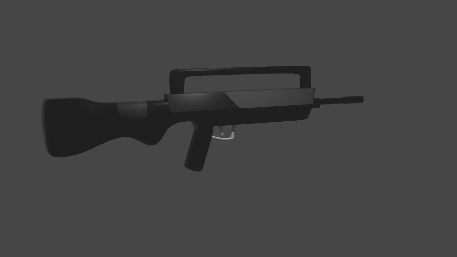 low poly Famas gun Free 3D model_0
