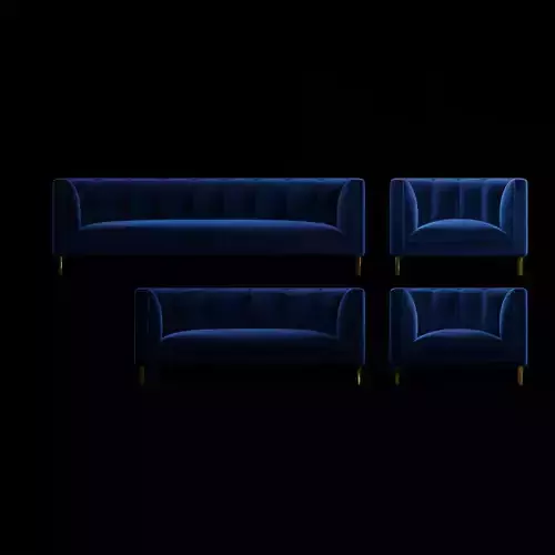  Tufted Living Room Sofa Set