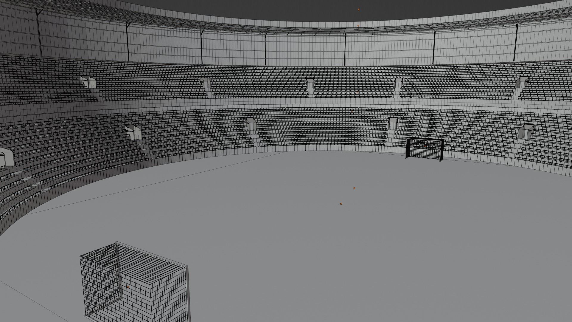 Football Stadium  Low-poly 3D model_8