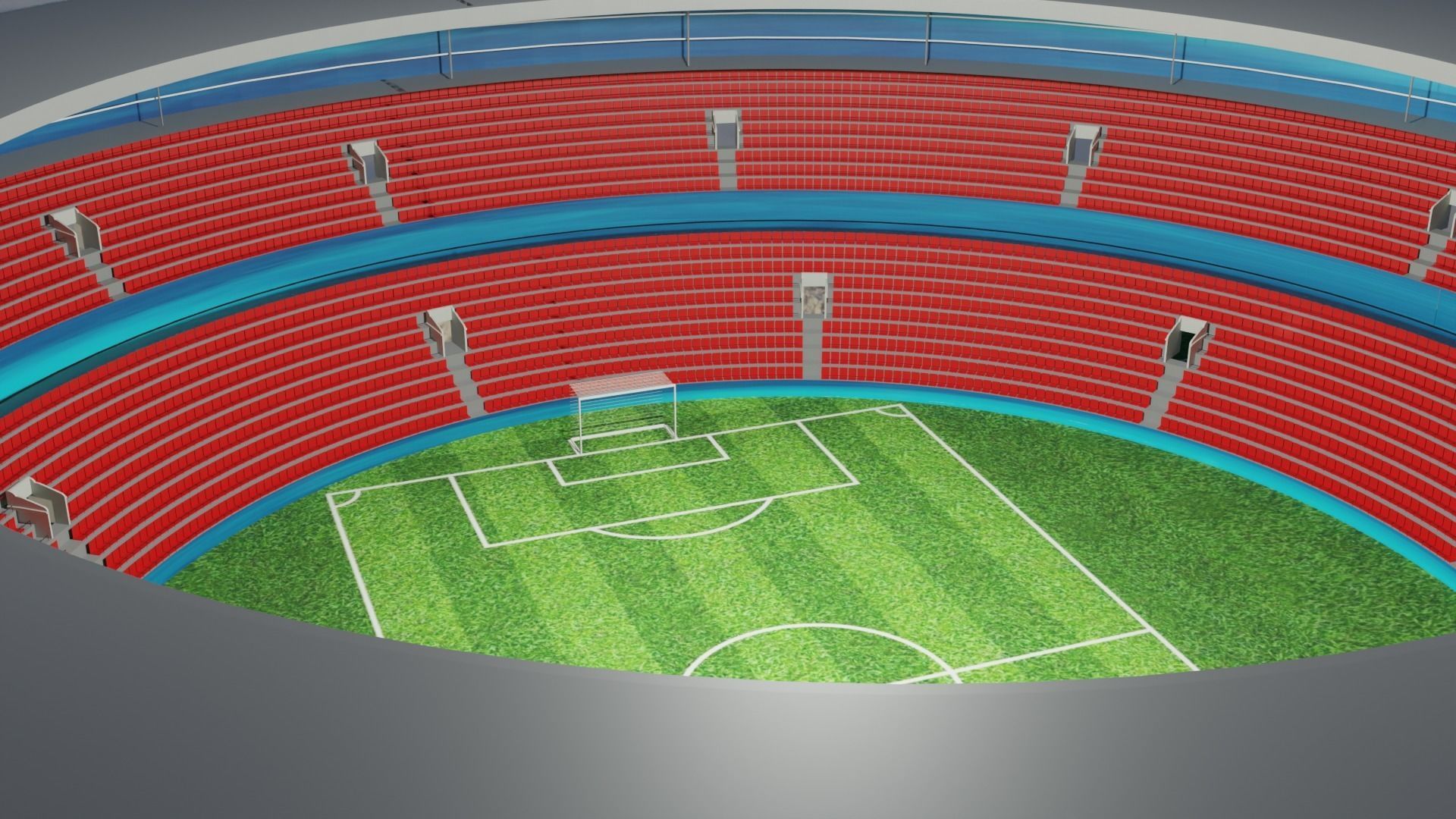 Football Stadium  Low-poly 3D model_7