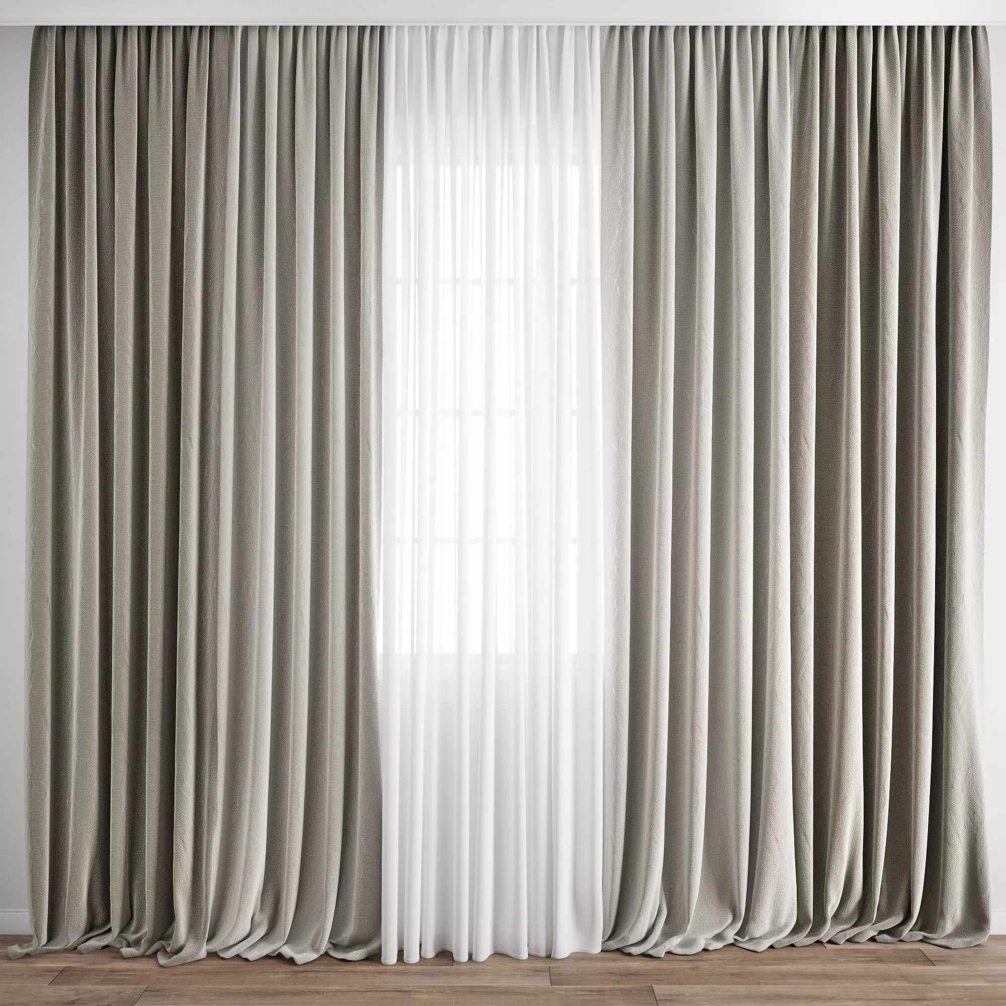 Curtain 387 3D model_0