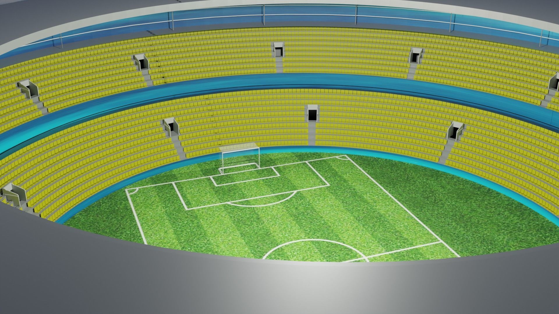 Football Stadium  Low-poly 3D model_7