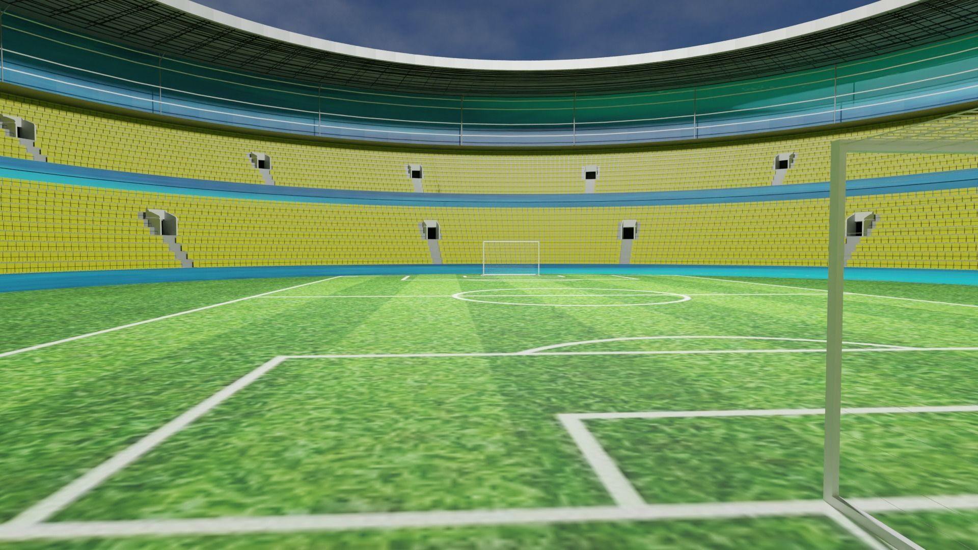 Football Stadium  Low-poly 3D model_3