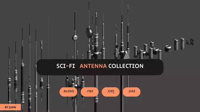 Scifi Antenna Collection 3D model