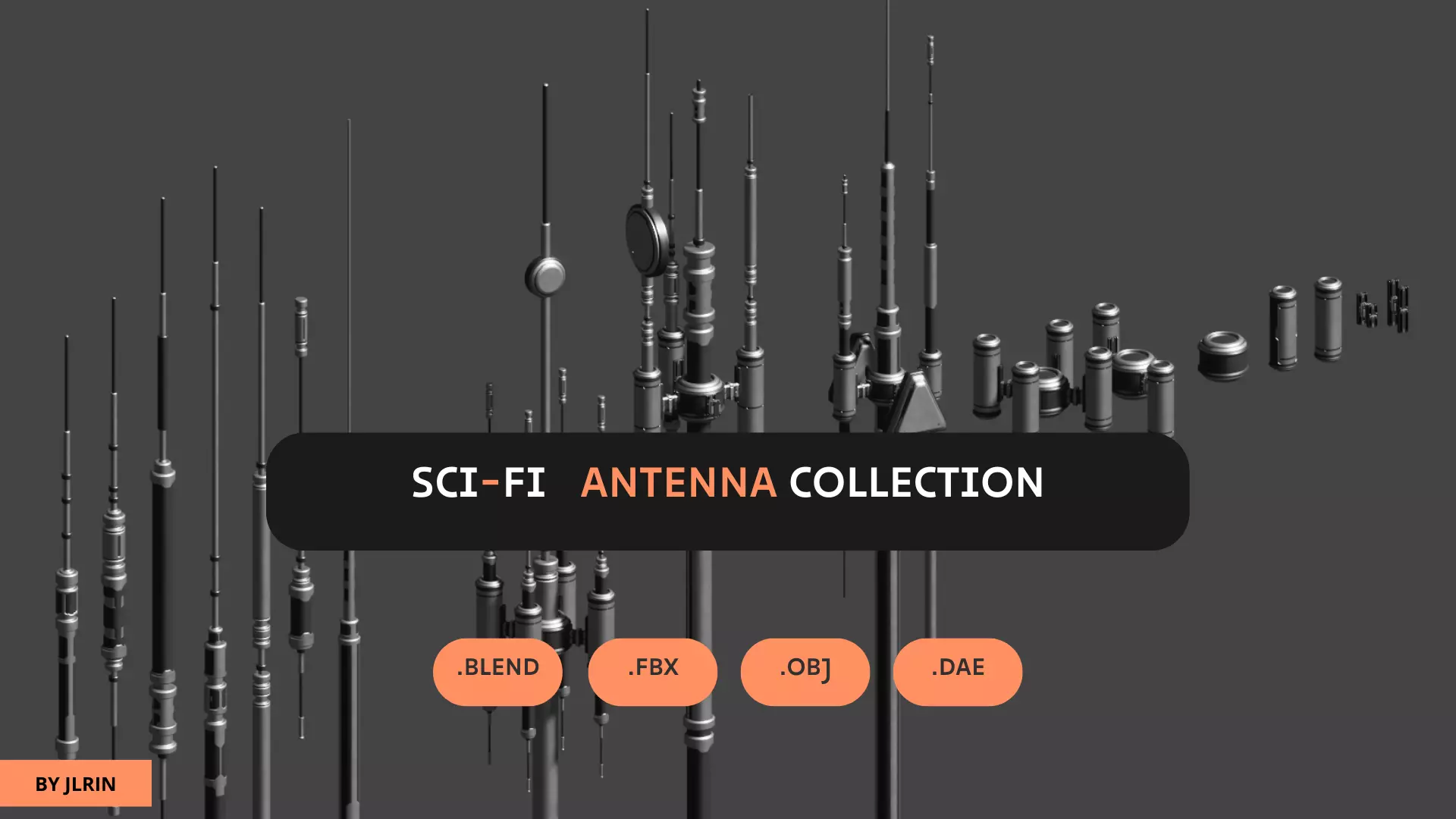 Scifi Antenna Collection 3D model_0