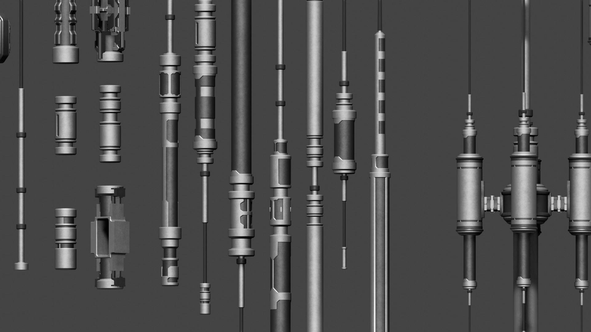 Scifi Antenna Collection 3D model_10