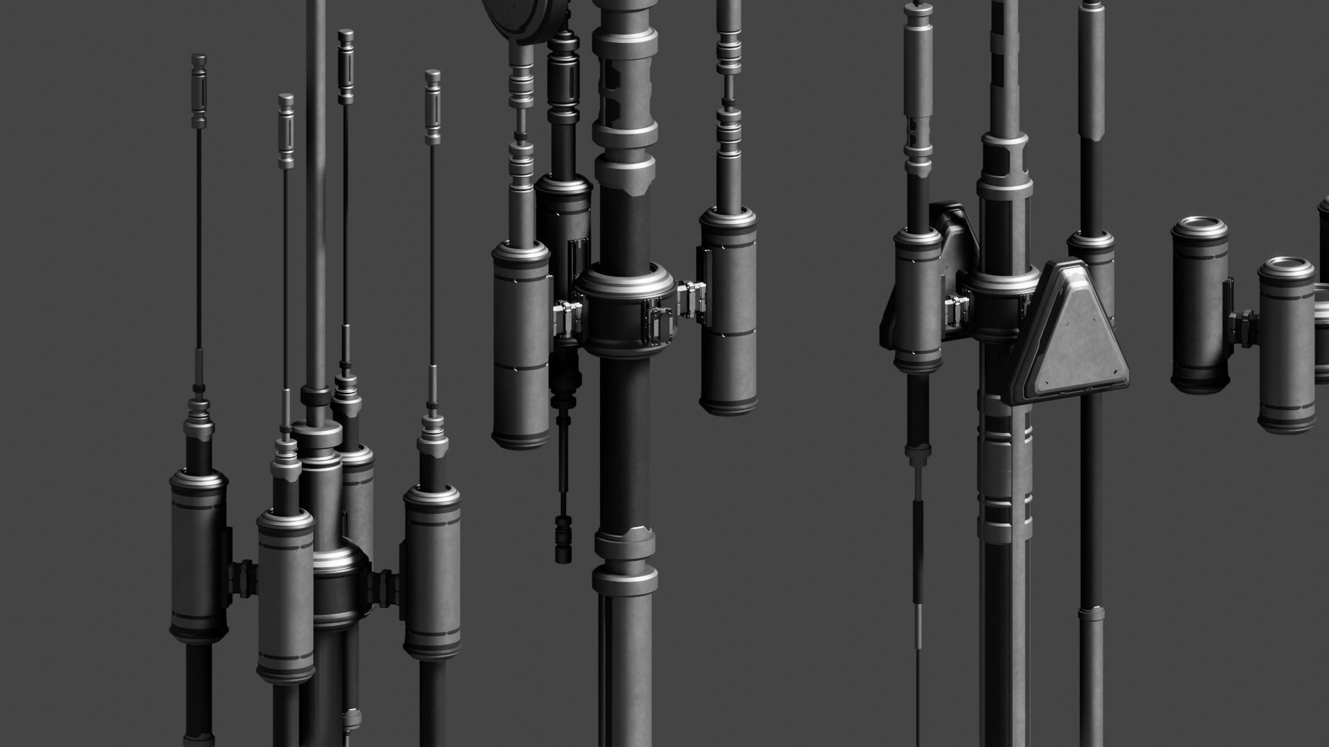 Scifi Antenna Collection 3D model_11