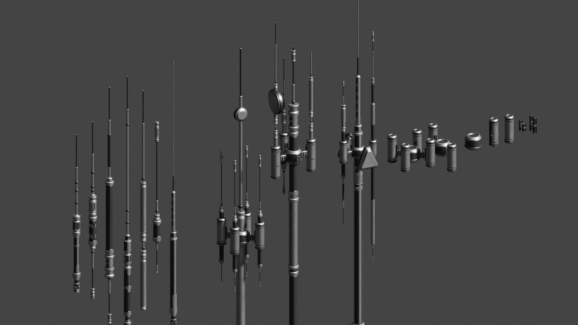 Scifi Antenna Collection 3D model_8