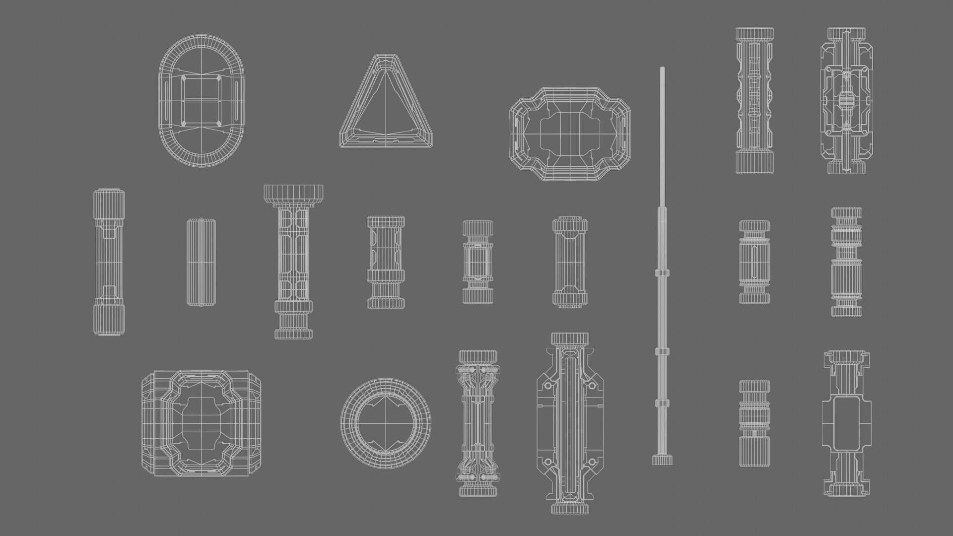 Scifi Antenna Collection 3D model_2