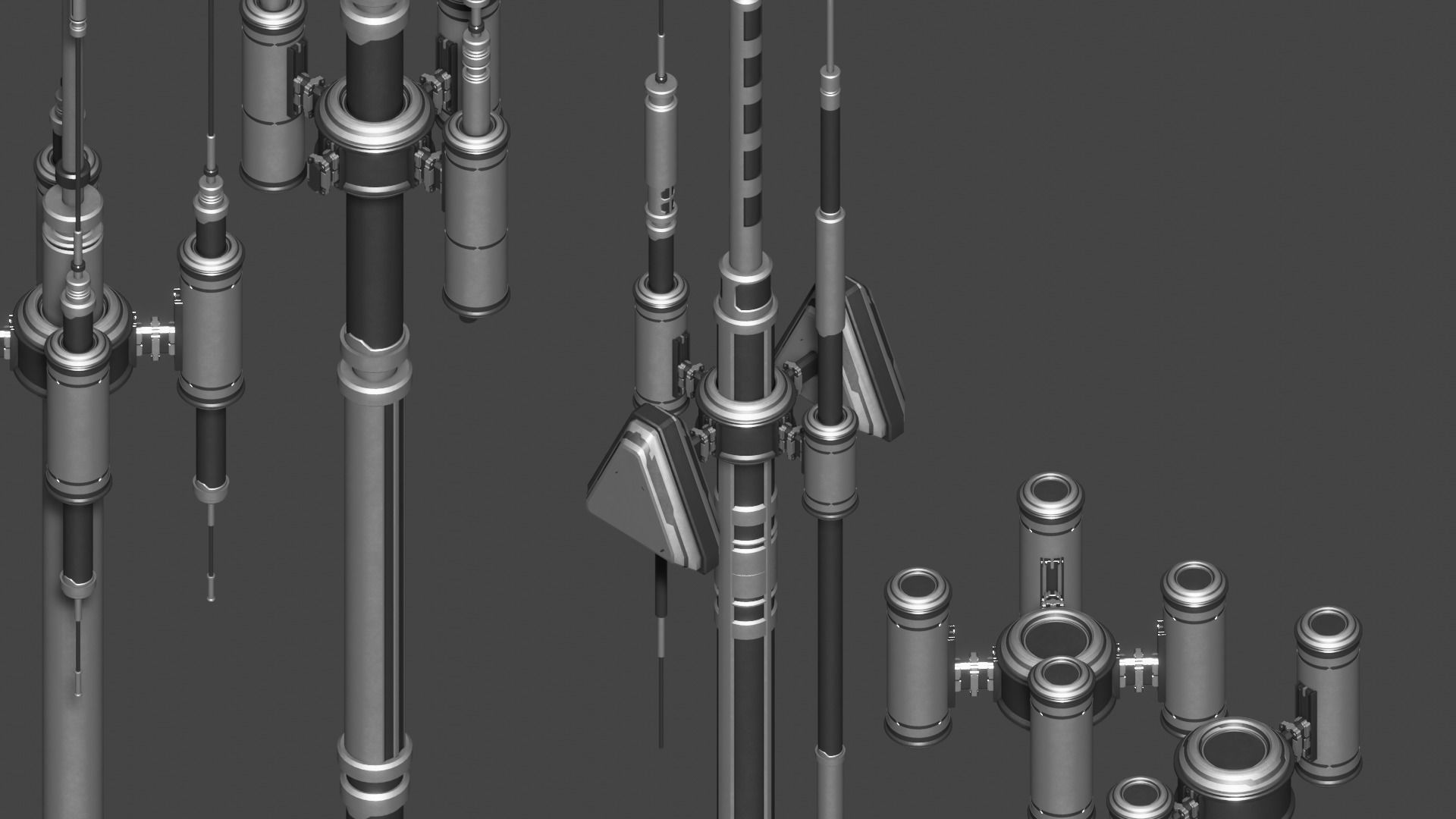 Scifi Antenna Collection 3D model_9