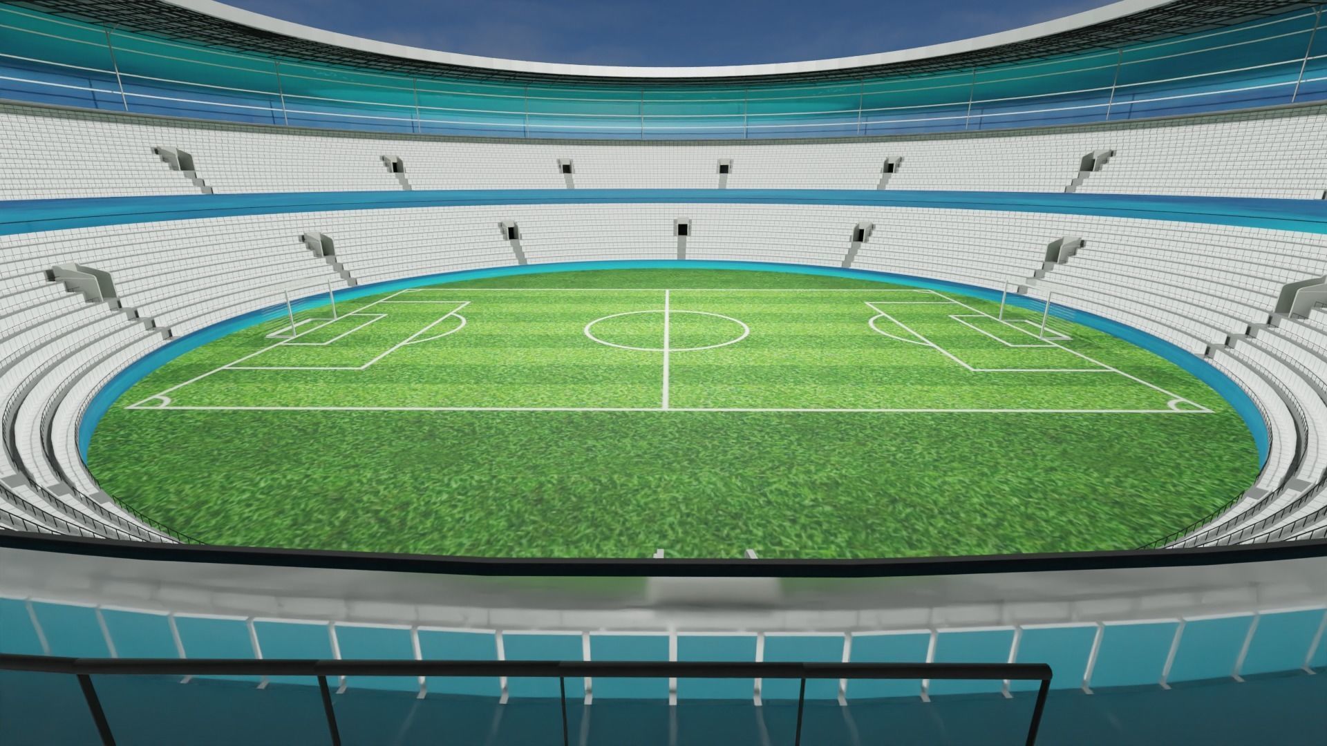 Football Stadium  Low-poly 3D model_1