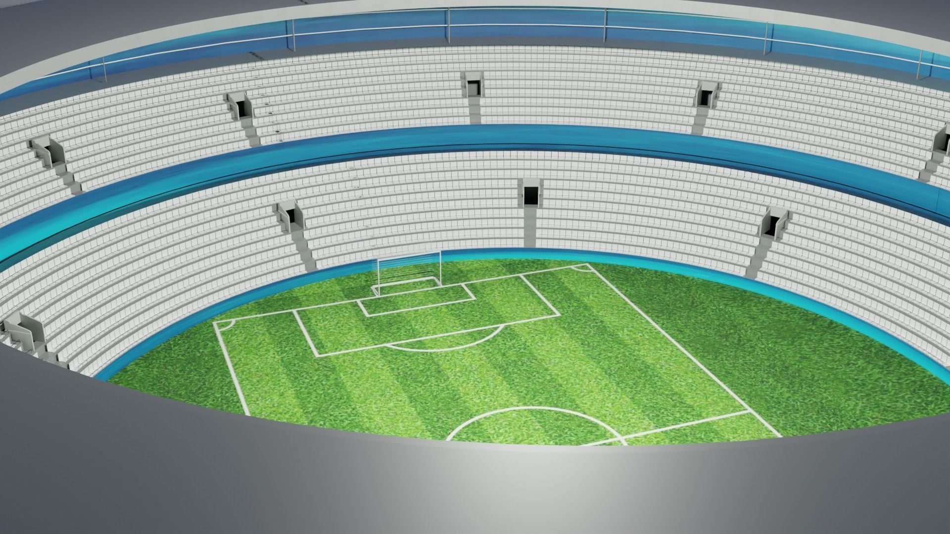 Football Stadium  Low-poly 3D model_7