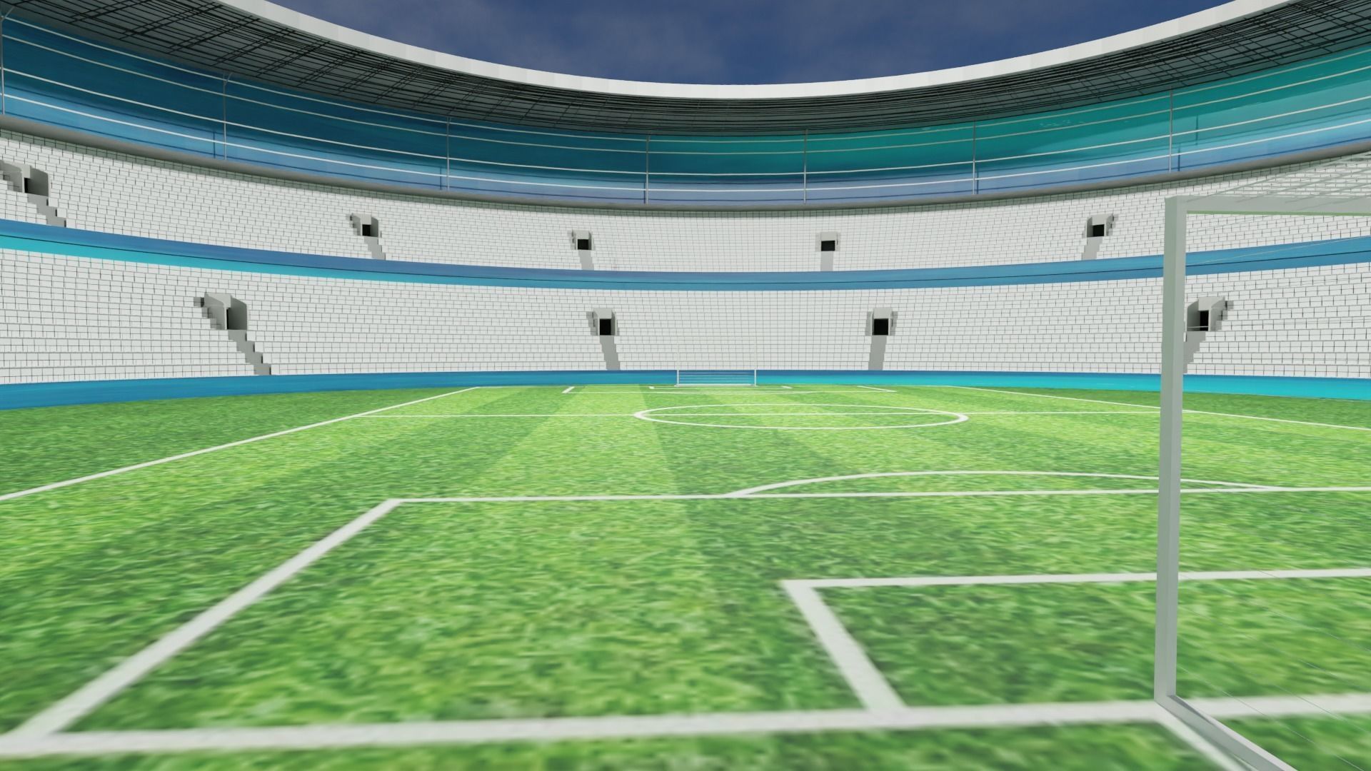 Football Stadium  Low-poly 3D model_3