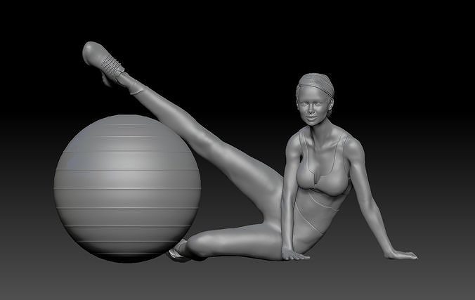FITNESS GIRL 1 3D print model