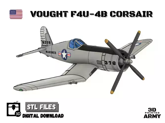 Vought Chance F4U-4B CORSAIR -3D print 3D print model