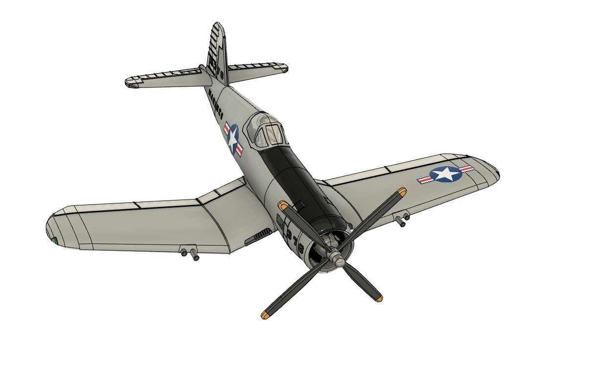 Vought Chance F4U-4B CORSAIR -3D print 3D model 3D printable | CGTrader