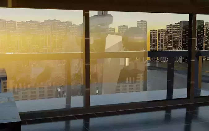 Salehantropus low poly apartment with city