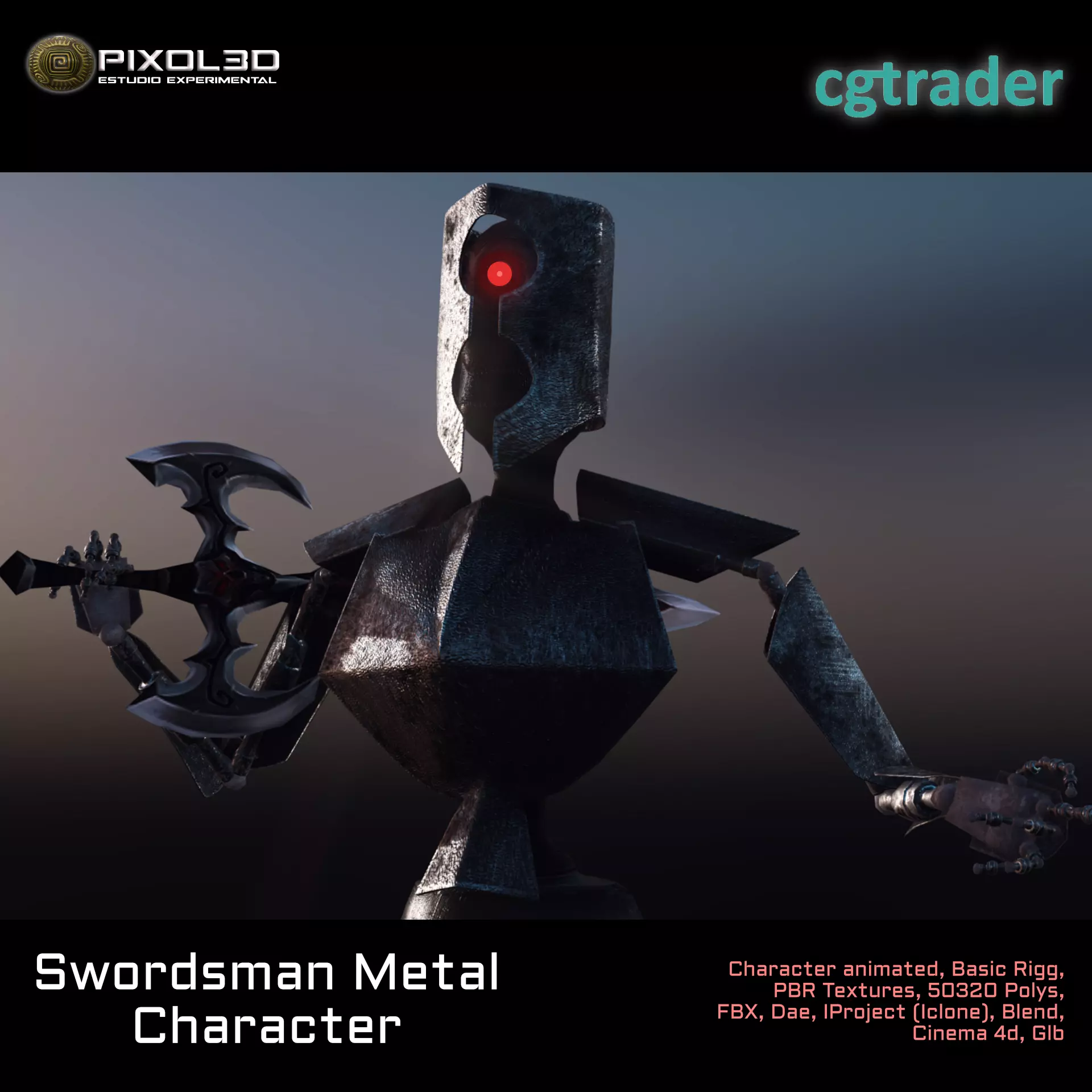 Elite Fierrov - Character Animated Low-poly 3D model_0