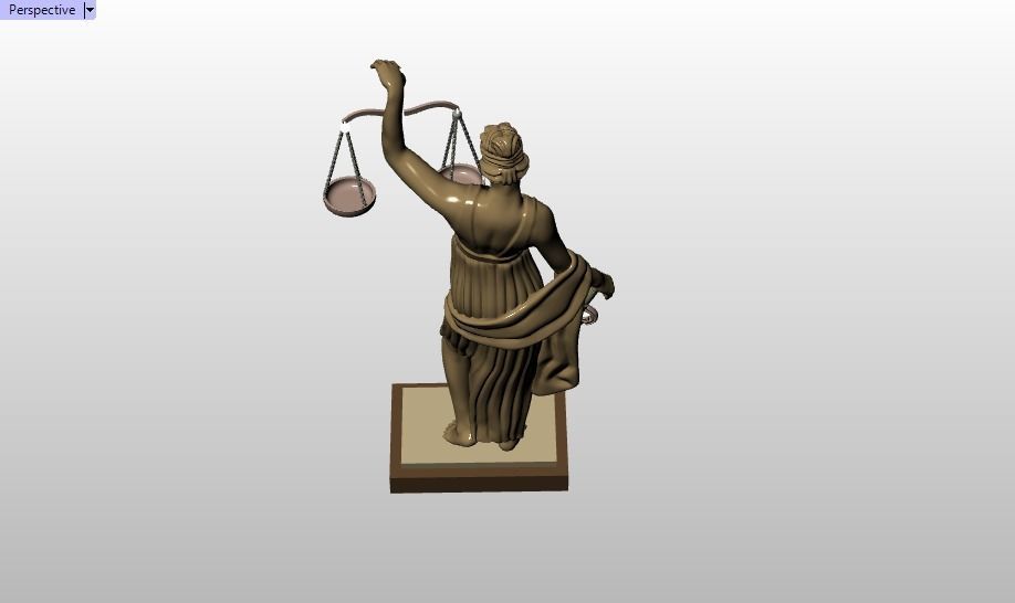 statue of justice 3D print model_9