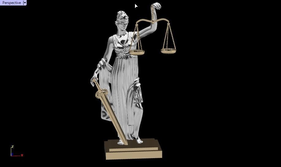 statue of justice 3D print model_30