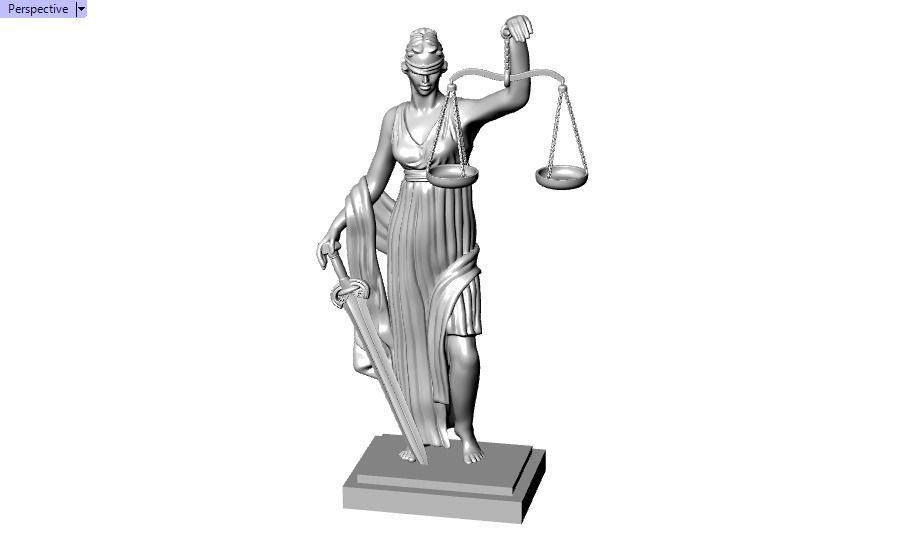 statue of justice 3D print model_26