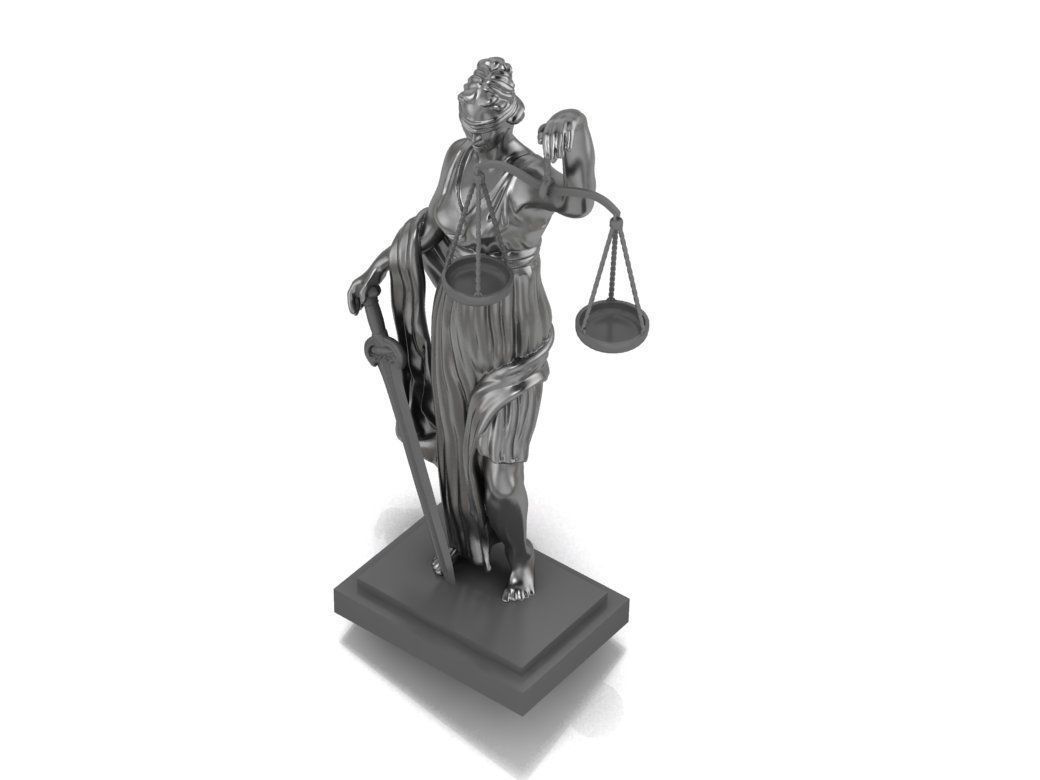 statue of justice 3D print model_11