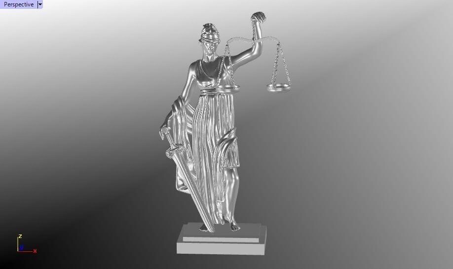statue of justice 3D print model_20