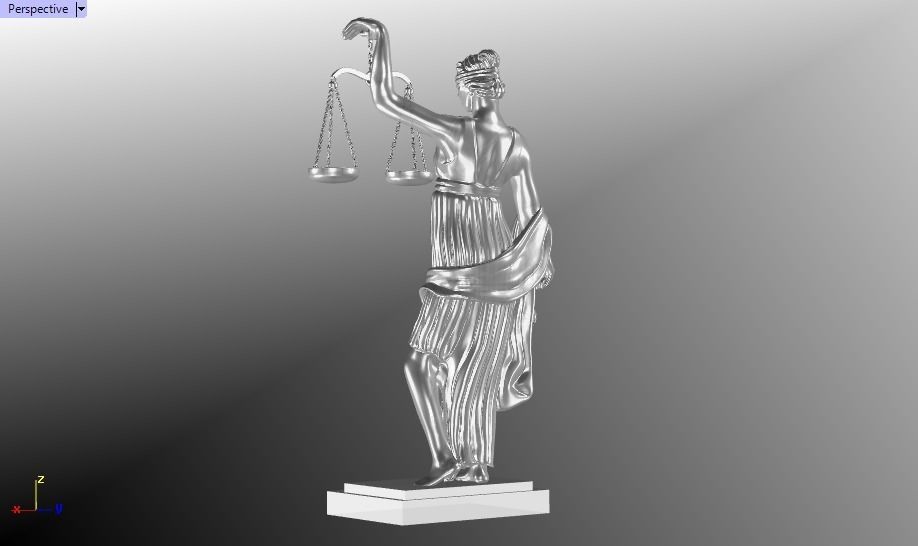 statue of justice 3D print model_22
