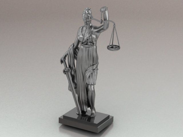 statue of justice 3D print model_4